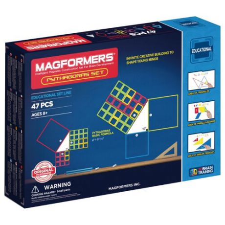 Магнитный конструктор Magformers Educational 711003 (63113)-47 Pythagoras Set