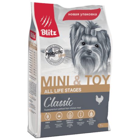 Корм для собак Blitz Adult Dog Mini & Toy Breeds dry (7 кг)