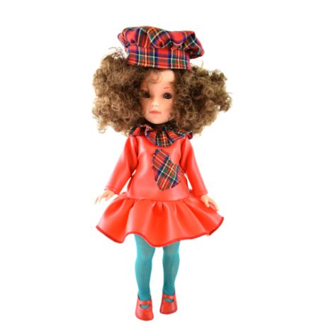 Кукла Vidal Rojas Мари кудрявая брюнетка в красном платье (в подарочной коробке), 41 см, 4509