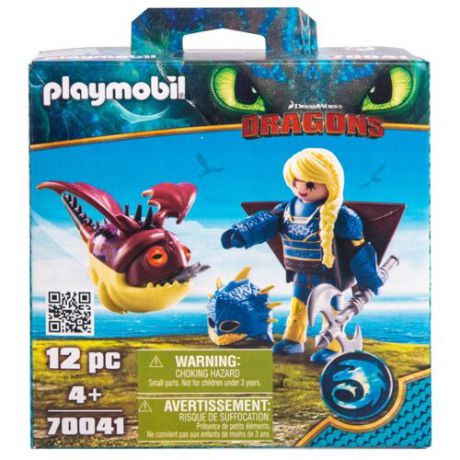 Набор с элементами конструктора Playmobil Dragons 70041 Астрид в летном костюме с Объедалой
