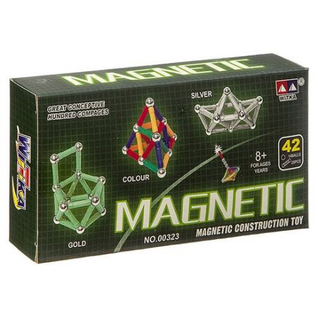 Магнитный конструктор Witka Magnetic 00323С серебро