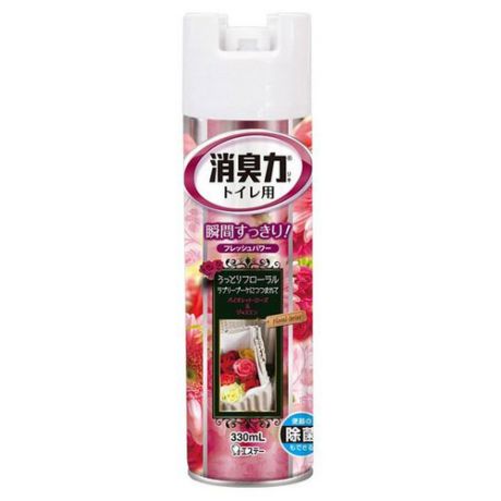 Shoushuuriki Спрей-освежитель воздуха для туалета с ароматом розовых цветов 330 мл