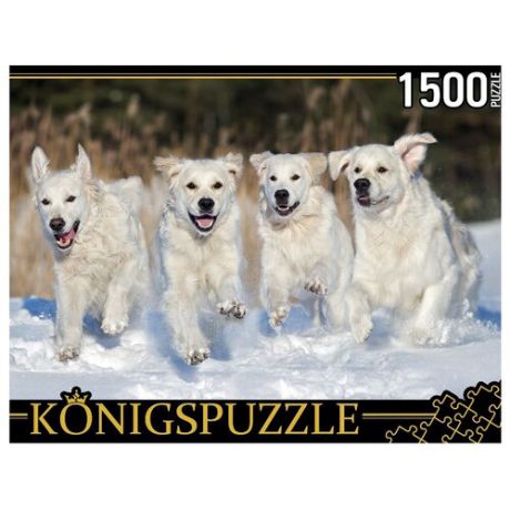 Пазл Рыжий кот Konigspuzzle Щенки золотистого ретривера (ГИК1500-8476), 1500 дет.