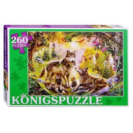 Пазл Рыжий кот Konigspuzzle Семья волков (ПК260-5863), 260 дет.