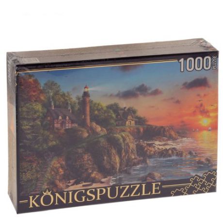 Пазл Рыжий кот Konigspuzzle Маяк у моря (МГК1000-6460), 1000 дет.