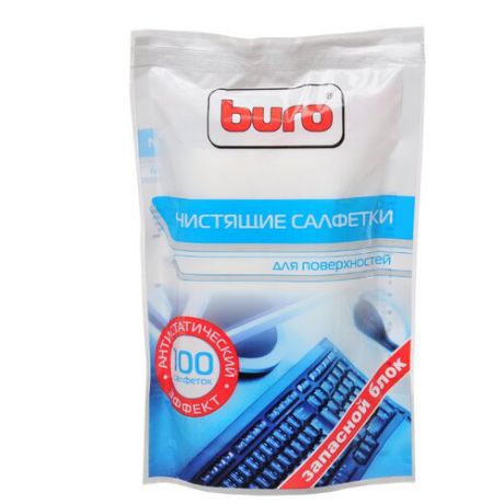 Buro BU-Zsurface влажные салфетки 100 шт. для оргтехники
