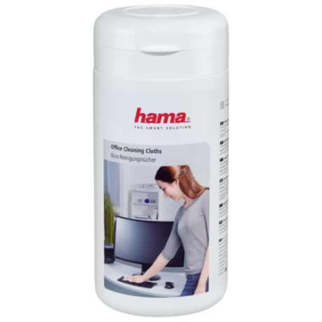 HAMA Office Cleaning Cloths влажные салфетки 100 шт. для оргтехники