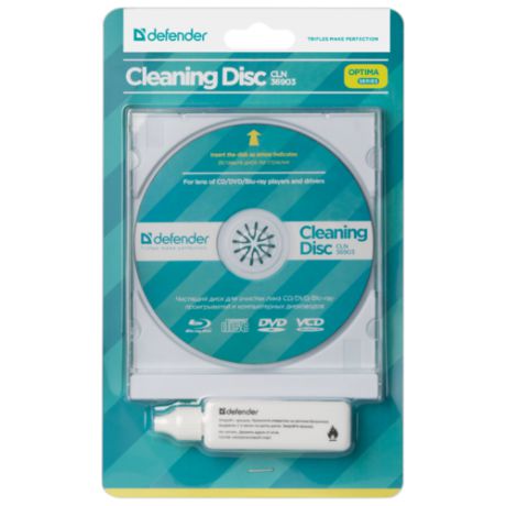 Набор Defender Cleaning Disk CLN 36903 Optima чистящий диск CD/DVD+чистящая жидкость для оптики