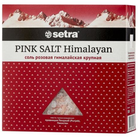 Setra Соль Гималайская розовая крупная, 500 г