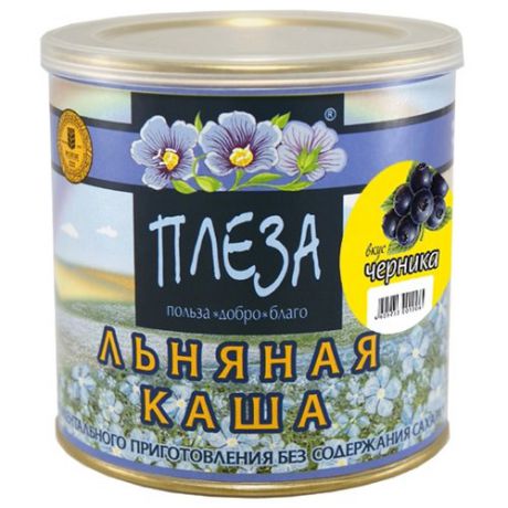 ПЛЕЗА Каша льняная вкус Черника, 400 г