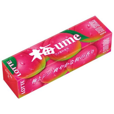 Жевательная резинка Lotte Confectionery Ume со вкусом японской сливы и крапивы , 26г