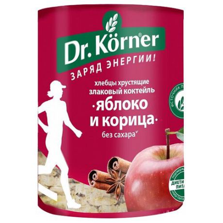 Хлебцы мультизлаковые Dr. Korner злаковый коктейль яблоко и корица 90 г