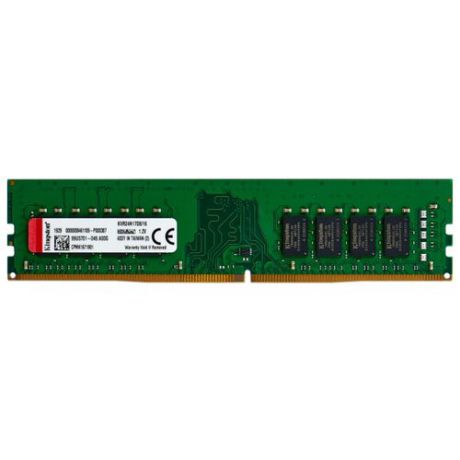 Оперативная память Kingston DDR4 2400 (PC 19200) DIMM 288 pin, 16 ГБ 1 шт. 1.2 В, CL 17, KVR24N17D8/16