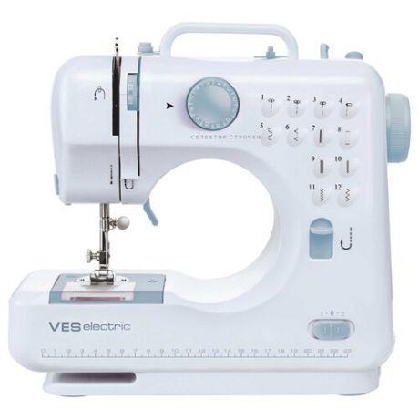 Швейная машина VES 500-BL, белый/голубой