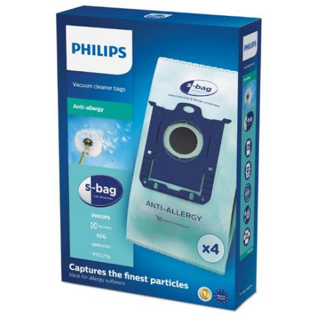 Philips FC8022/04 Антиаллергенные мешки S-bag 4 шт.