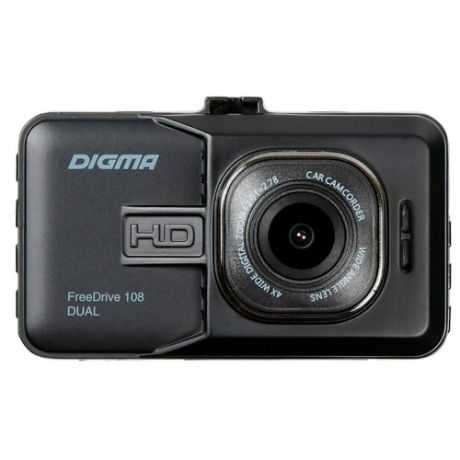 Видеорегистратор Digma FreeDrive 108 DUAL, 2 камеры черный