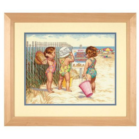 Dimensions Набор для вышивания крестиком Дети на пляже 36 х 28 см (35216)