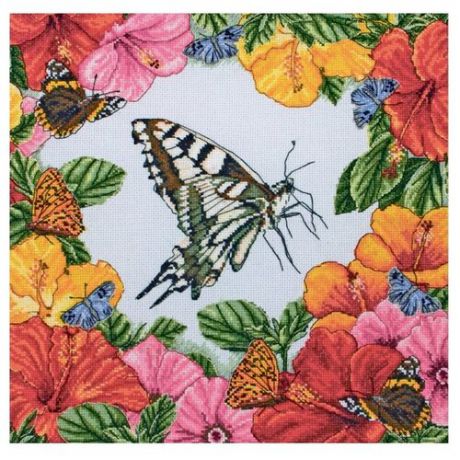 Maia Набор для вышивания Весенние бабочки 30 х 30 см (5678000-01225)
