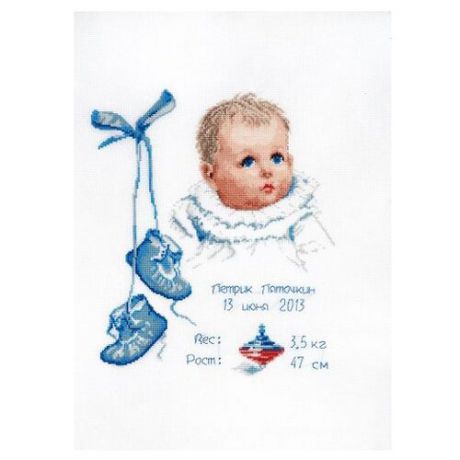 Alisena Набор для вышивания Метрика для мальчика 29 х 24 см (1146)