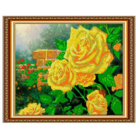 Светлица Набор для вышивания бисером Желтые розы 30,7 х 25 см (252)