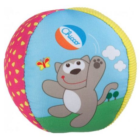 Погремушка Chicco Мягкий мячик 05835 разноцветный