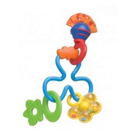 Прорезыватель-погремушка Playgro Twirly Whirl разноцветный