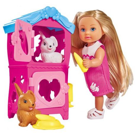 Кукла Simba Еви с кроликами, 12 см, 5733065