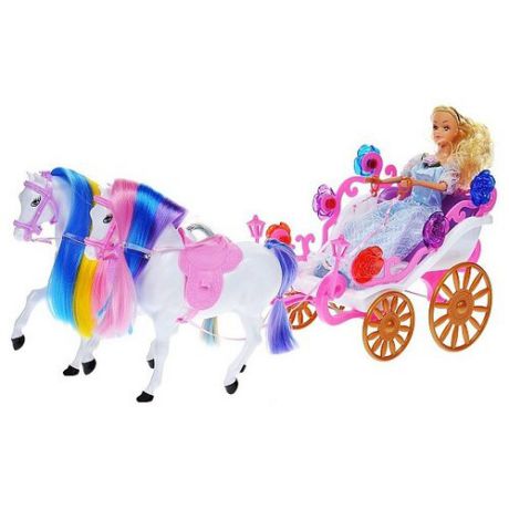 Кукла Shantou Gepai Horses and Carriage 29 см 1112