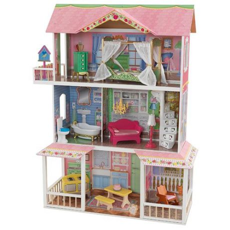 KidKraft кукольный домик "Карамельная саванна" 65851, розовый/зеленый