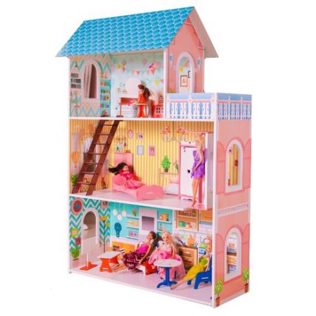 SunnyToy кукольный домик Бирюзовый, розовый/голубой