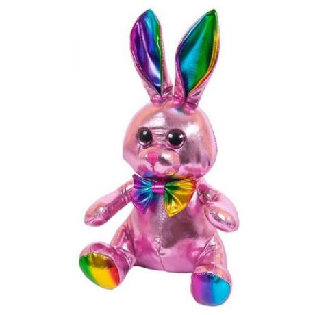 Мягкая игрушка ABtoys Кролик розовый 16 см