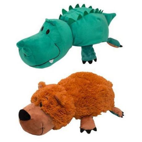 Мягкая игрушка 1 TOY Вывернушка Медведь-Крокодил 20 см