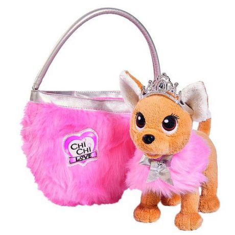 Мягкая игрушка Simba Chi chi love Собачка принцесса с сумкой и накидкой 20 см