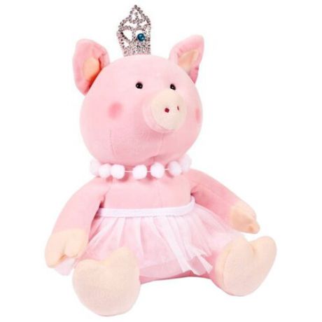 Мягкая игрушка ABtoys Свинка принцесса с короной 22 см