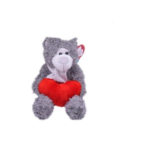 Мягкая игрушка Magic Bear Toys Мишка Эдгар в шарфе с сердцем 25 см