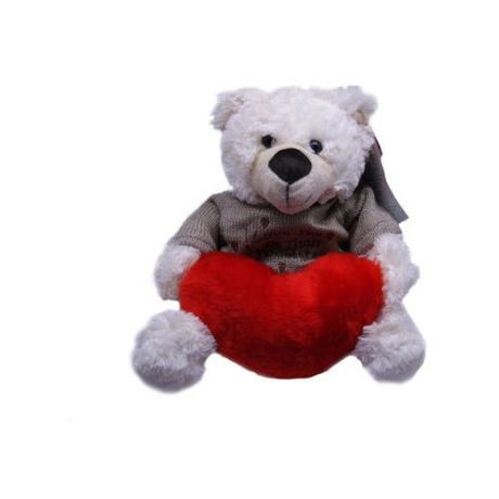 Мягкая игрушка Magic Bear Toys Мишка Этан в свитере с сердцем 23 см