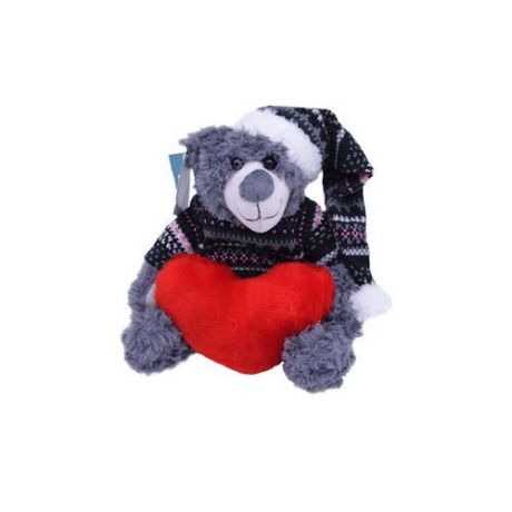 Мягкая игрушка Magic Bear Toys Мишка Кейн в шапке и свитере с сердцем (23 см)