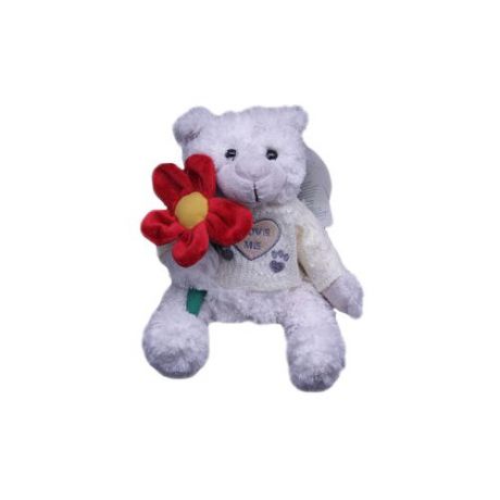 Мягкая игрушка Magic Bear Toys Мишка Вильгельм в свитере с цветком 20 см