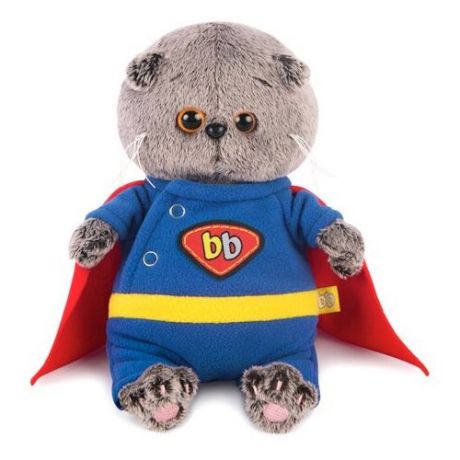 Мягкая игрушка Basik&Co Кот Басик baby в костюме супермена 20 см