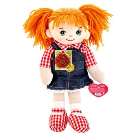 Мягкая игрушка Мульти-Пульти Мягкая кукла рыжая в джинсовом сарафане 35 см