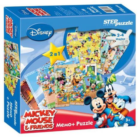Настольная игра Step puzzle Микки Маус. Мемо+Puzzle (Disney)