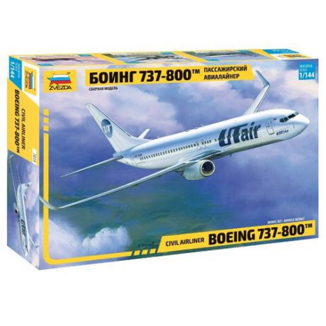 Сборная модель ZVEZDA Пассажирский авиалайнер Боинг 737-800 (7019) 1:144
