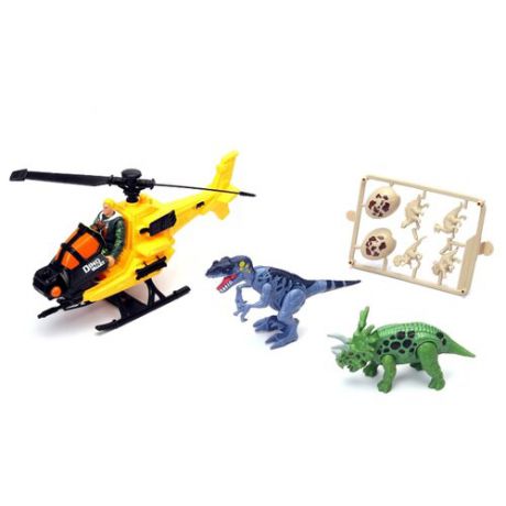 Игровой набор Chap Mei Охотник за динозаврами с вертолётом 542002-1