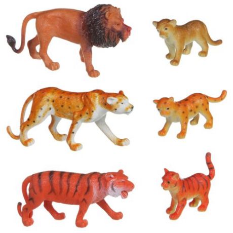 Фигурки BONDIBON Ребятам о зверятах - Дикие животные с детёнышами ВВ1605