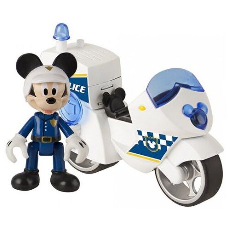 Фигурка IMC Toys Дорожные гонщики Микки Маус и полицейский мотоцикл 182349