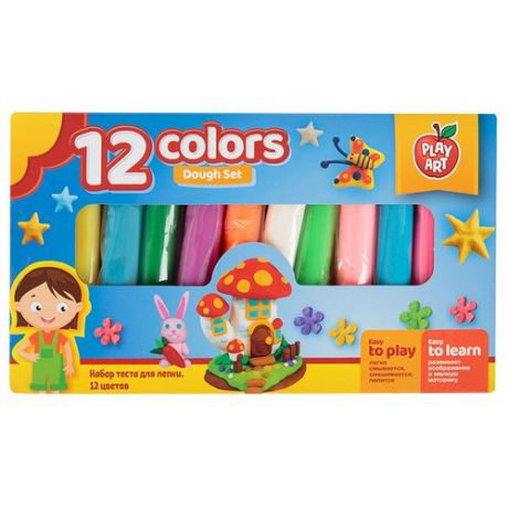 Масса для лепки Play Art набор 12 цветов (PA-3806-1)