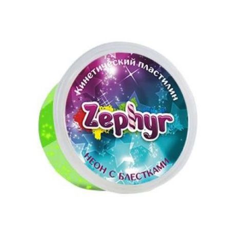Масса для лепки Zephyr неоновая зеленая с блестками 300 г (00-00000865)