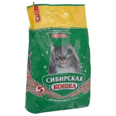 Наполнитель Сибирская кошка Лесной (5 л)