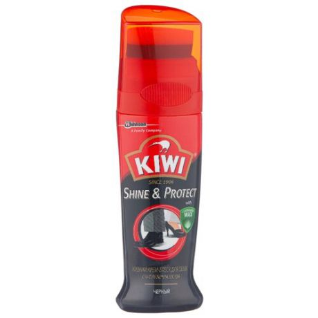 Kiwi Shine & Protect жидкий крем-блеск черный