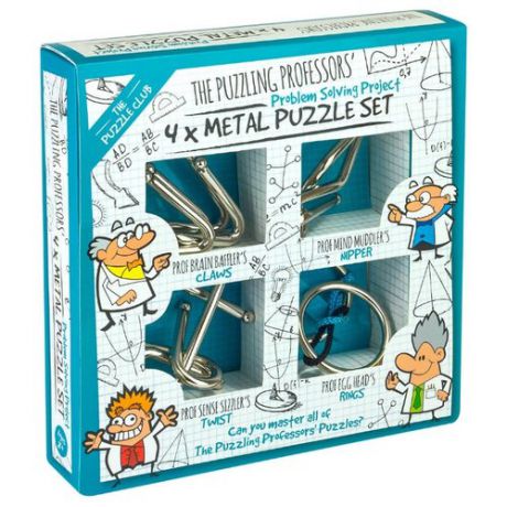 Набор головоломок Professor Puzzle The Puzzling Professors’ 4 x Metal Puzzle Set (PC1425) 4 шт. стальной